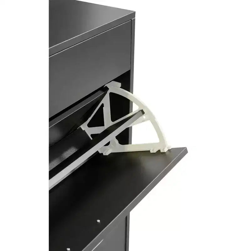 Shoe Cabinet, Storage Cabinet with 3 Metal Handle Drawers and 1 Open Shelf, Cabinet for Entryway