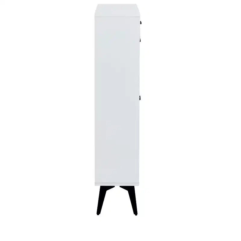 Shoe Cabinet, Storage Cabinet with 3 Metal Handle Drawers and 1 Open Shelf, Cabinet for Entryway