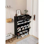 Shoe Cabinet, Storage Cabinet with 3 Metal Handle Drawers and 1 Open Shelf, Cabinet for Entryway