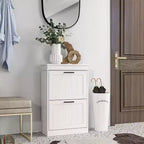 Shoe Cabinet, Shoe Storage with 2 Flip Drawers and Adjustable Shelves for 10 Pairs of Shoes, Shoe Organizer for Entryway, Hallway