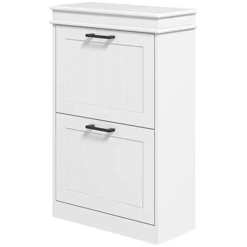 Shoe Cabinet, Shoe Storage with 2 Flip Drawers and Adjustable Shelves for 10 Pairs of Shoes, Shoe Organizer for Entryway, Hallway