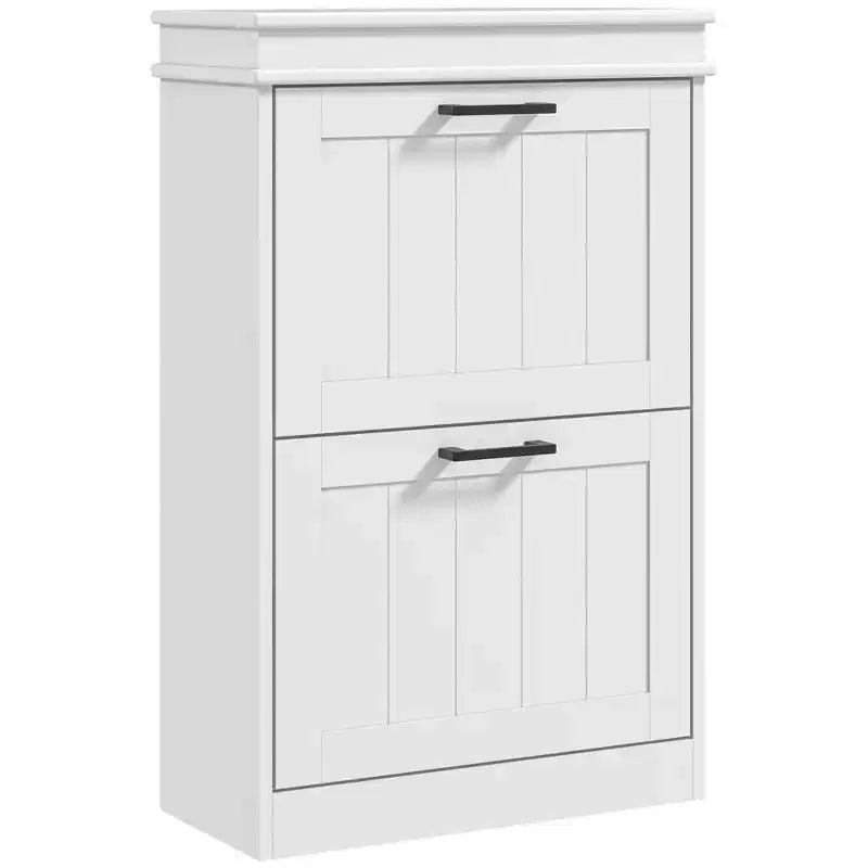 Shoe Cabinet, Shoe Storage with 2 Flip Drawers and Adjustable Shelves for 10 Pairs of Shoes, Shoe Organizer for Entryway, Hallway
