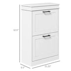 Shoe Cabinet, Shoe Storage with 2 Flip Drawers and Adjustable Shelves for 10 Pairs of Shoes, Shoe Organizer for Entryway, Hallway