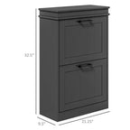 Shoe Cabinet, Shoe Storage with 2 Flip Drawers and Adjustable Shelves for 10 Pairs of Shoes, Shoe Organizer for Entryway, Hallway