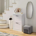 Shoe Cabinet, Shoe Storage with 2 Flip Drawers and Adjustable Shelves for 10 Pairs of Shoes, Shoe Organizer for Entryway, Hallway