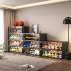 Shoe Storage, Shoe Storage Cabinet with Glass Door, Shoe Organizer for Bedroom, Living Room, Entryway