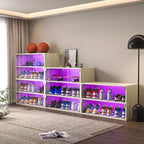 Shoe Storage, Shoe Storage Cabinet with Glass Door, Shoe Organizer for Bedroom, Living Room, Entryway
