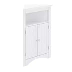 Corner Cabinet, Freestanding Corner Cabinet with 2 Doors and 3 Shelves, Free Standing Cabinet for Kitchen, Living Room