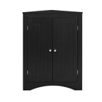 Corner Cabinet, Freestanding Corner Cabinet with 2 Doors and 3 Shelves, Free Standing Cabinet for Kitchen, Living Room