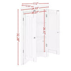 Corner Cabinet, Freestanding Corner Cabinet with 2 Doors and 3 Shelves, Free Standing Cabinet for Kitchen, Living Room