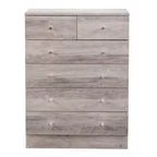 6-Drawer Gray Particle Board 25.98in. W Chest of Drawer