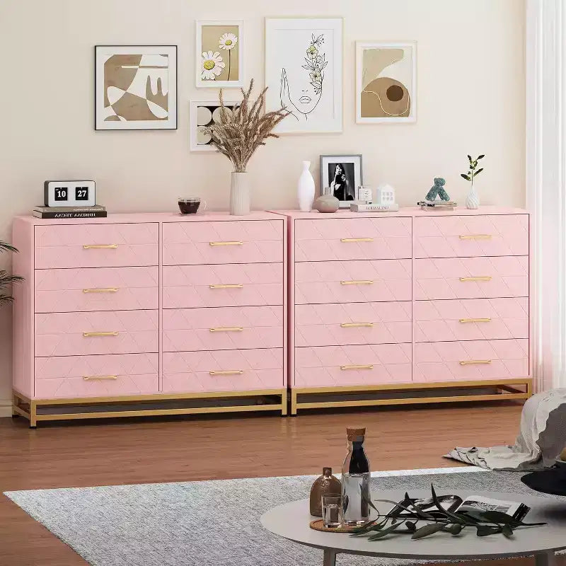 Dresser with 8 Drawers for Bedroom Large Storage Tower Wooden Chest of Drawers with 8 Storage Drawer for Bedroom Wide with Drawer Organizer Dresser