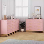 Dresser with 8 Drawers for Bedroom Large Storage Tower Wooden Chest of Drawers with 8 Storage Drawer for Bedroom Wide with Drawer Organizer Dresser
