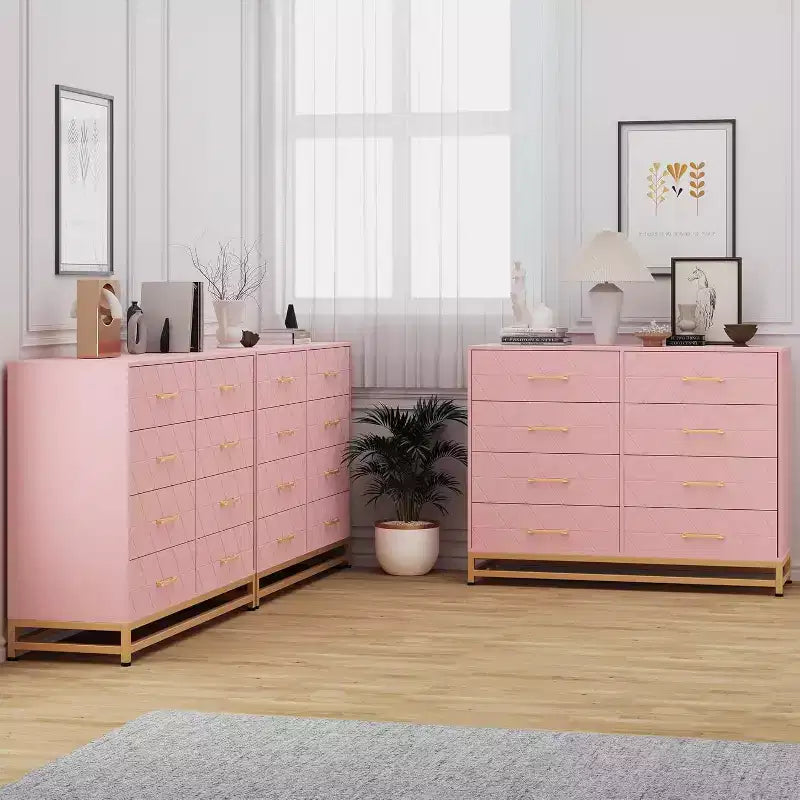 Dresser with 8 Drawers for Bedroom Large Storage Tower Wooden Chest of Drawers with 8 Storage Drawer for Bedroom Wide with Drawer Organizer Dresser