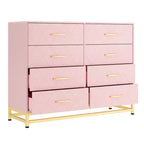 Dresser with 8 Drawers for Bedroom Large Storage Tower Wooden Chest of Drawers with 8 Storage Drawer for Bedroom Wide with Drawer Organizer Dresser
