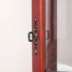 Lighted Corner Curio Cabinet with Tempered Glass Doors & Shelves - Elegant Display Storage for Living Room & Bedroom Decor