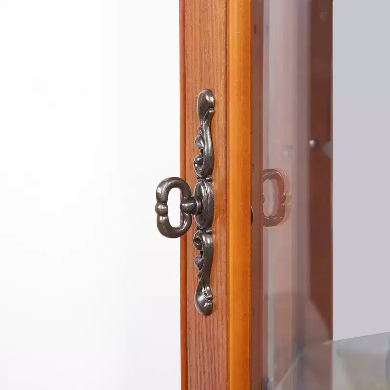 Lighted Corner Curio Cabinet with Tempered Glass Doors & Shelves - Elegant Display Storage for Living Room & Bedroom Decor