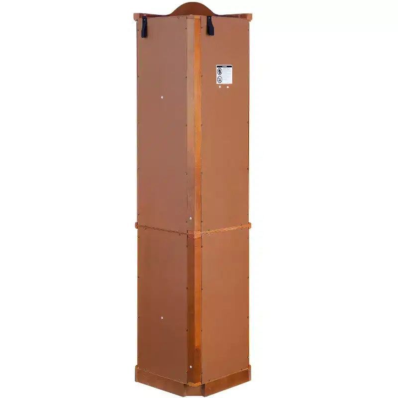 Lighted Corner Curio Cabinet with Tempered Glass Doors & Shelves - Elegant Display Storage for Living Room & Bedroom Decor