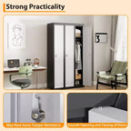 72 Heavy-Duty Steel Locker with Keys, Industrial Storage Cabinet with Adjustable Shelves & Ventilation for Gym, Office, School, Home Use