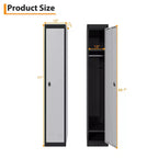 72 Heavy-Duty Steel Locker with Keys, Industrial Storage Cabinet with Adjustable Shelves & Ventilation for Gym, Office, School, Home Use