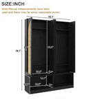 Farmhouse Shoe Cabinet, Freestanding Shoe Organizer with 4-In-1 Seating Bench with 6 Hooks for Entryway, Living Room, Hallway