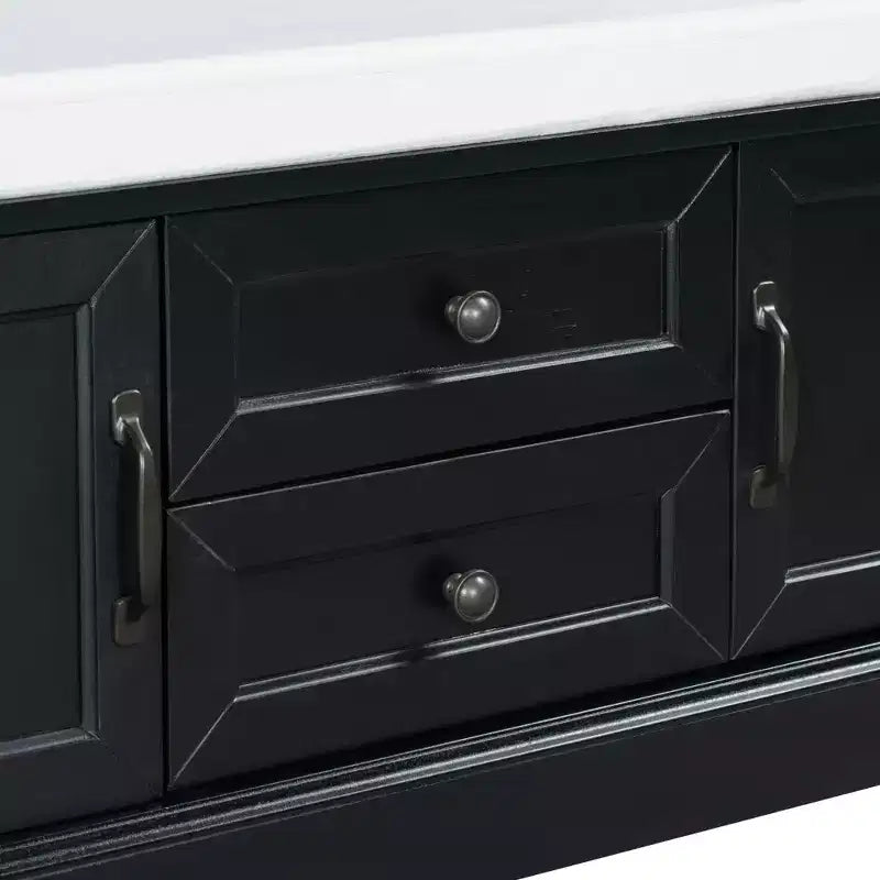 Storage Cabinet, Accent Cabinet with 2 Drawers and 2 Doors, Cabinet for Living Room, Hallway, Entryway