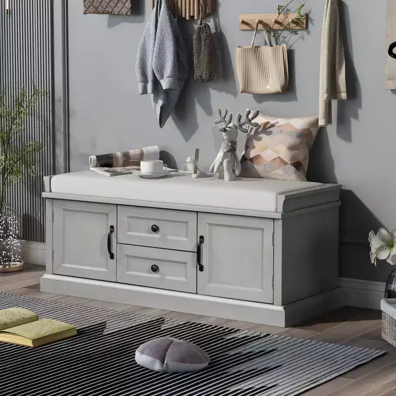 Storage Cabinet, Accent Cabinet with 2 Drawers and 2 Doors, Cabinet for Living Room, Hallway, Entryway