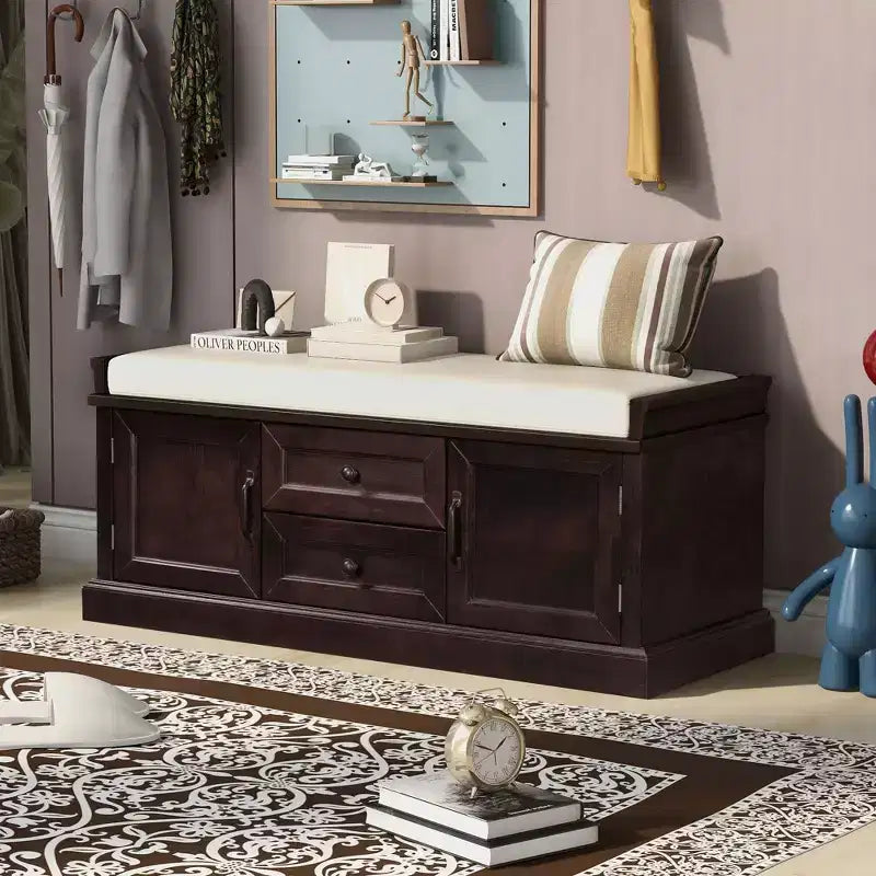 Storage Cabinet, Accent Cabinet with 2 Drawers and 2 Doors, Cabinet for Living Room, Hallway, Entryway