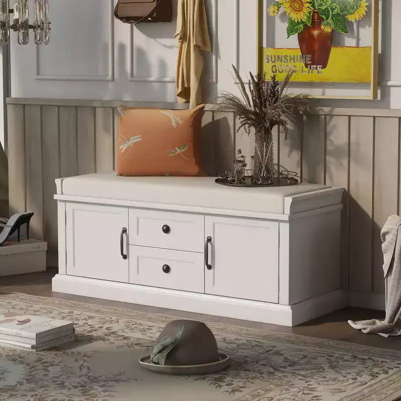 Storage Cabinet, Accent Cabinet with 2 Drawers and 2 Doors, Cabinet for Living Room, Hallway, Entryway