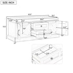 Storage Cabinet, Accent Cabinet with 2 Drawers and 2 Doors, Cabinet for Living Room, Hallway, Entryway