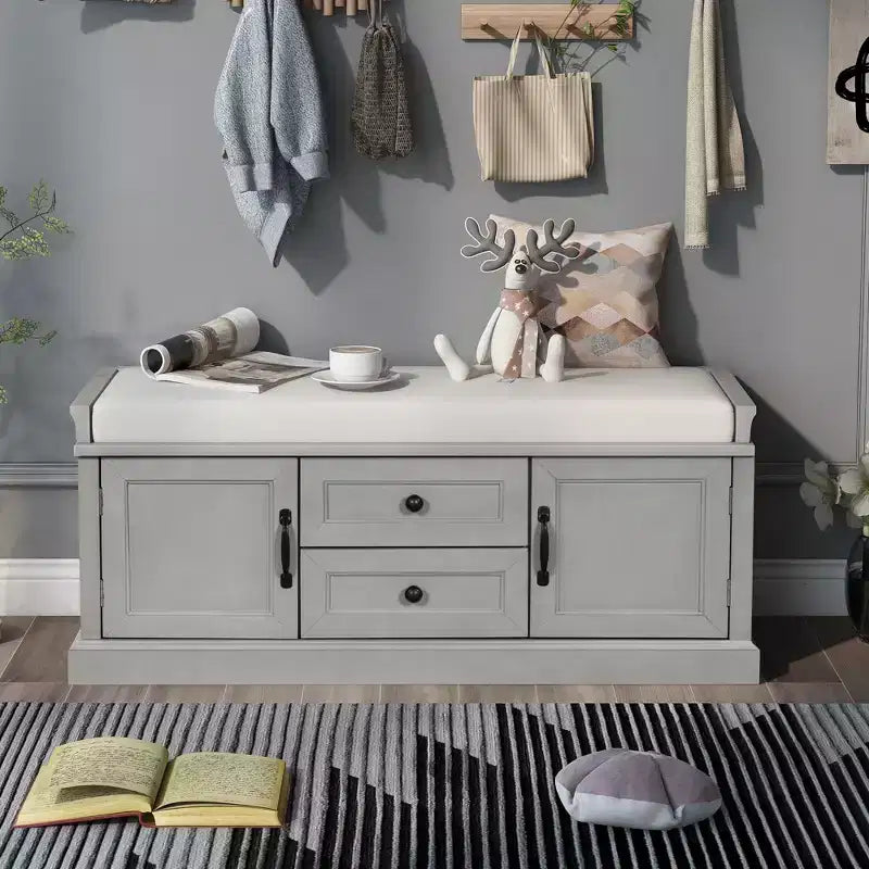 Storage Cabinet, Accent Cabinet with 2 Drawers and 2 Doors, Cabinet for Living Room, Hallway, Entryway