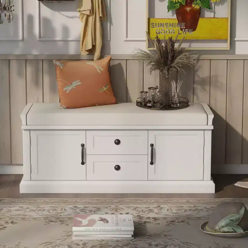 Storage Cabinet, Accent Cabinet with 2 Drawers and 2 Doors, Cabinet for Living Room, Hallway, Entryway