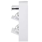 Slim Shoe Cabinet, Freestanding Shoe Organizer with 2 Flip Drawer and 1 Sliding Drawer, Shoe Storage Cabinet for Entryway, Living Room