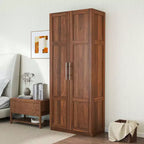 Modern Tall Cabinet, Freestanding Pantry Cabinet with 2 Doors and 4 Shelves, Storage Cabinet for Living Room, Dining Room, Kitchen