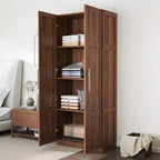 Modern Tall Cabinet, Freestanding Pantry Cabinet with 2 Doors and 4 Shelves, Storage Cabinet for Living Room, Dining Room, Kitchen