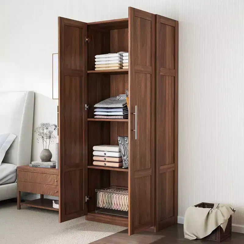 Modern Tall Cabinet, Freestanding Pantry Cabinet with 2 Doors and 4 Shelves, Storage Cabinet for Living Room, Dining Room, Kitchen
