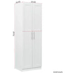 Modern Tall Cabinet, Freestanding Pantry Cabinet with 2 Doors and 4 Shelves, Storage Cabinet for Living Room, Dining Room, Kitchen