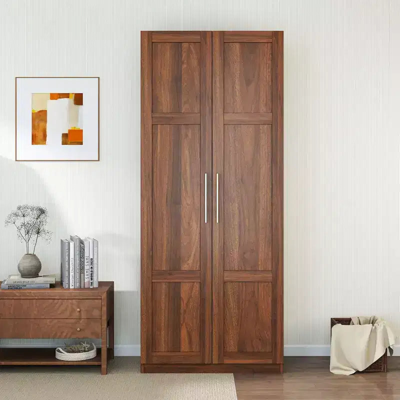 Modern Tall Cabinet, Freestanding Pantry Cabinet with 2 Doors and 4 Shelves, Storage Cabinet for Living Room, Dining Room, Kitchen