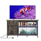 55-75 Gallon Fish Tank Stand, Heavy Duty Aquarium Stand with Storage Cabinet, TV Consoles Table for 80/75/70 Inch TVs, Large Turtle Tank Stand