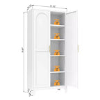 4-Door Storage Cabinet with Cane Panels and Adjustable Shelves for Living Room, Dining Room, or Entryway, Black and Natural