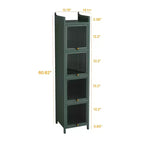Maurice 13.78'' Contemporary Tempered Glass Door Cabinet