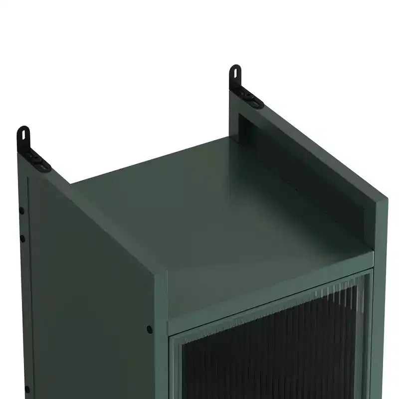 Maurice 13.78'' Contemporary Tempered Glass Door Cabinet