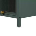 Maurice 13.78'' Contemporary Tempered Glass Door Cabinet