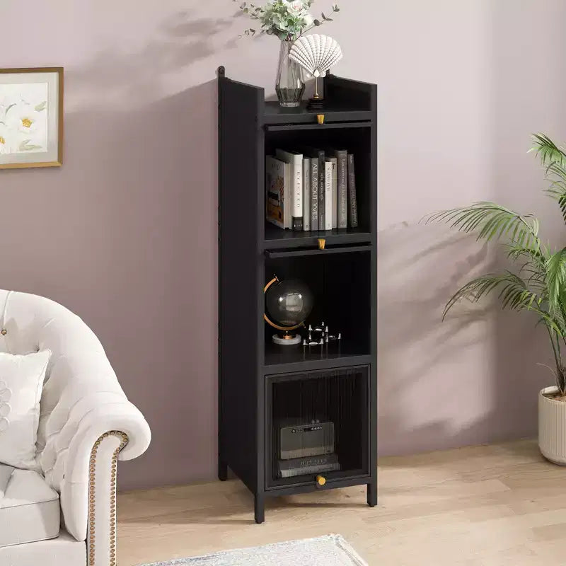Maurice 13.78'' Contemporary Tempered Glass Door Cabinet