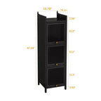 Maurice 13.78'' Contemporary Tempered Glass Door Cabinet