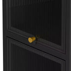 Maurice 13.78'' Contemporary Tempered Glass Door Cabinet