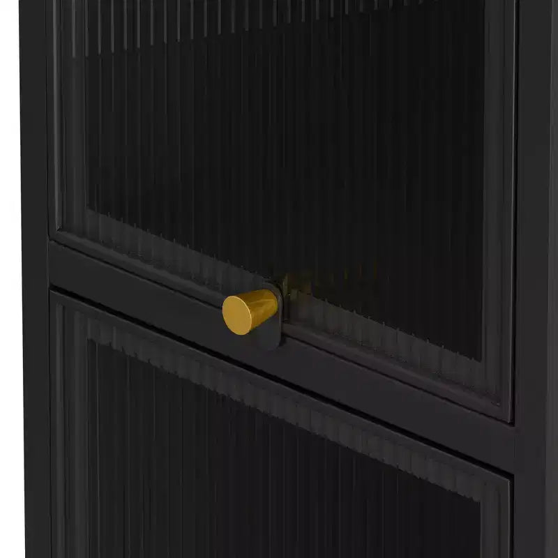 Maurice 13.78'' Contemporary Tempered Glass Door Cabinet