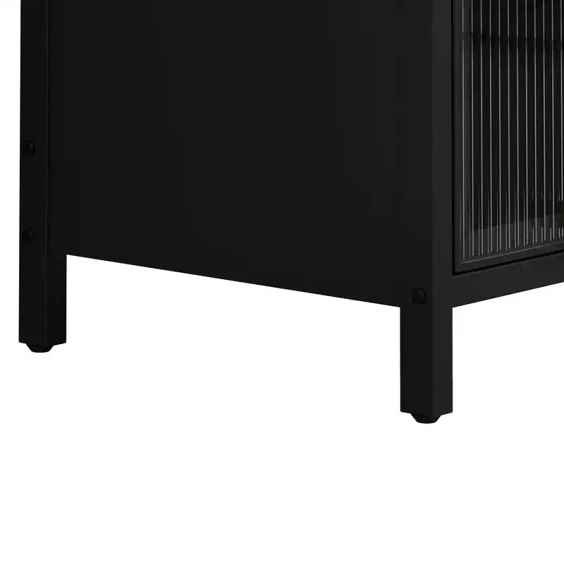 Maurice 13.78'' Contemporary Tempered Glass Door Cabinet