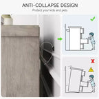 Dresser for Bedroom with 6 Drawers, 45 Tall Grey Chests of Drawers with Storage, Wooden Dresser for Closet for Bedroom, Living Room, Entryway