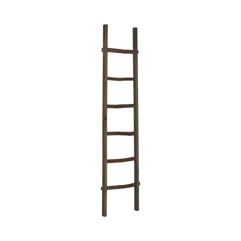 Decorative Vertical Ladder with Towel Rack Design for Blankets - Slim Storage Stand with Hooks for Bedroom or Living Room